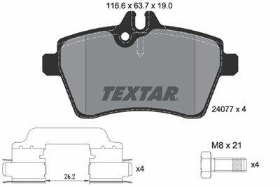 TEXTAR 2407702 Číslo výrobce: 24077. EAN: 4019722273704.