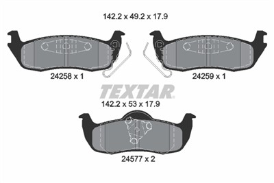 TEXTAR 2425801 Číslo výrobce: 24258. EAN: 4019722287190.