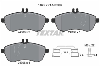 TEXTAR 2430601 Číslo výrobce: 24306. EAN: 4019722278297.