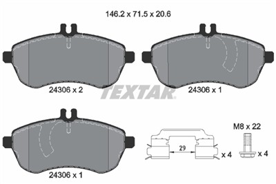 TEXTAR 2430602 Číslo výrobce: 24306. EAN: 4019722278303.