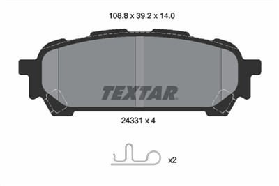TEXTAR 2433101 Číslo výrobce: 24331. EAN: 4019722283123.
