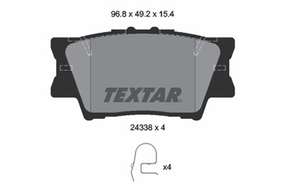 TEXTAR 2433801 Číslo výrobce: 24338. EAN: 4019722279751.