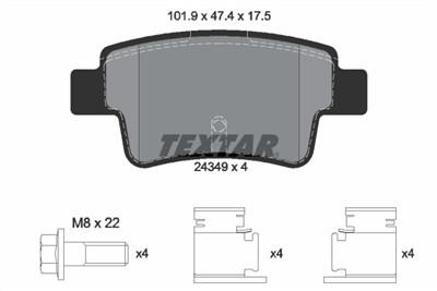 TEXTAR 2434901 Číslo výrobce: 24349. EAN: 4019722279737.