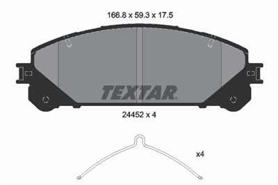 TEXTAR 2445201 Číslo výrobce: 24452. EAN: 4019722423109.
