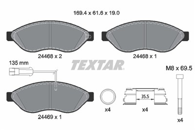 TEXTAR 2446807 Číslo výrobce: 24468. EAN: 4019722575617.