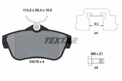 TEXTAR 2457801 Číslo výrobce: 24578. EAN: 4019722292200.