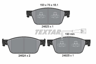 TEXTAR 2462301 Číslo výrobce: 24623. EAN: 4019722406904.
