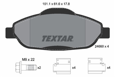 TEXTAR 2466001 Číslo výrobce: 24660. EAN: 4019722303395.