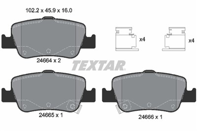 TEXTAR 2466401 Číslo výrobce: 24664. EAN: 4019722303302.