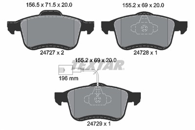 TEXTAR 2472701 Číslo výrobce: 24727. EAN: 4019722307249.