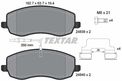 TEXTAR 2483901 Číslo výrobce: 24839. EAN: 4019722307805.