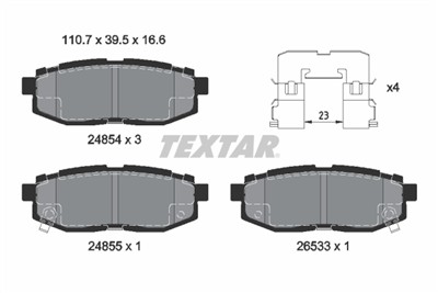TEXTAR 2485401 Číslo výrobce: 24854. EAN: 4019722376528.