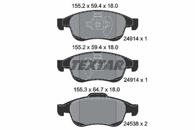 TEXTAR 2491401 Číslo výrobce: 24538. EAN: 4019722313608.