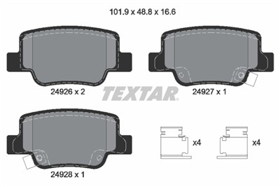 TEXTAR 2492601 Číslo výrobce: 24926. EAN: 4019722376719.