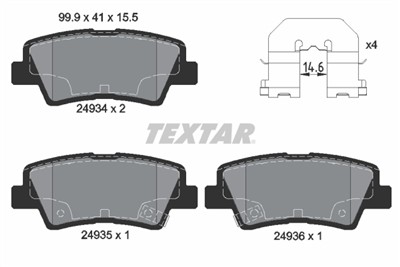 TEXTAR 2493401 Číslo výrobce: 24934. EAN: 4019722376535.