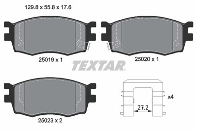TEXTAR 2501901 Číslo výrobce: 25019. EAN: 4019722414497.