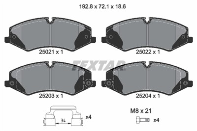 TEXTAR 2502201 Číslo výrobce: 25021. EAN: 4019722434419.