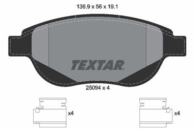 TEXTAR 2509401 Číslo výrobce: 25094. EAN: 4019722379697.