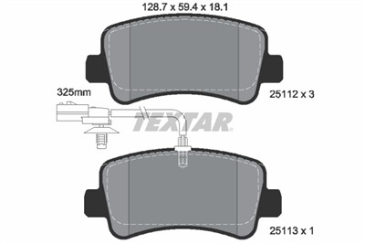 TEXTAR 2511201 Číslo výrobce: 25112. EAN: 4019722406690.