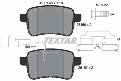 TEXTAR 2515601 Číslo výrobce: 25156. EAN: 4019722414565.