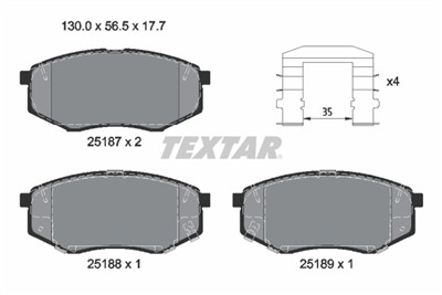 TEXTAR 2518704 Číslo výrobce: 25187. EAN: 4019722535673.
