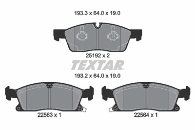 TEXTAR 2519209 Číslo výrobce: 22563. EAN: 4019722541315.