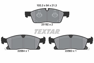 TEXTAR 2519207 Číslo výrobce: 22563. EAN: 4019722488535.