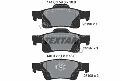 TEXTAR 2519601 Číslo výrobce: 25196. EAN: 4019722453991.