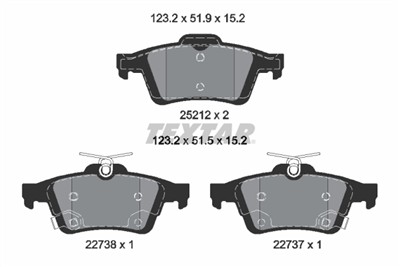 TEXTAR 2521204 Číslo výrobce: 22737. EAN: 4019722520242.
