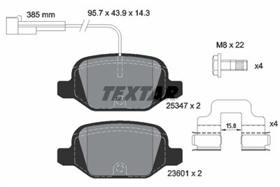 TEXTAR 2534701 Číslo výrobce: 23601. EAN: 4019722439643.