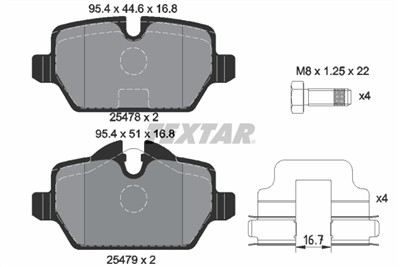 TEXTAR 2547801 Číslo výrobce: 25478. EAN: 4019722445415.