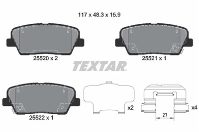 TEXTAR 2552008 Číslo výrobce: 25520. EAN: 4019722559839.