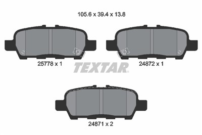 TEXTAR 2577801 Číslo výrobce: 24871. EAN: 4019722454585.
