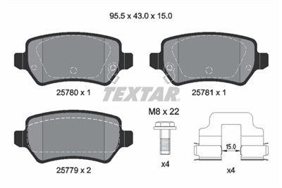 TEXTAR 2578001 Číslo výrobce: 25779. EAN: 4019722545580.