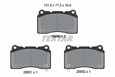 TEXTAR 2585001 Číslo výrobce: 25850. EAN: 4019722535918.