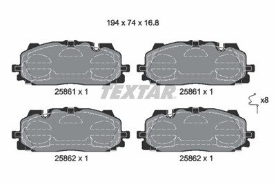 TEXTAR 2586101 Číslo výrobce: 25861. EAN: 4019722468797.