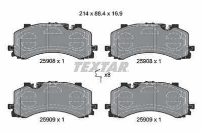 TEXTAR 2590801 Číslo výrobce: 25908. EAN: 4019722484100.