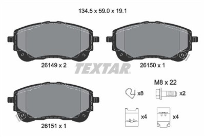 TEXTAR 2614901 Číslo výrobce: 26149. EAN: 4019722543623.