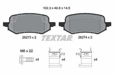 TEXTAR 2627301 Číslo výrobce: 26273. EAN: 4019722549717.