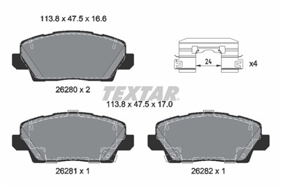 TEXTAR 2628001 Číslo výrobce: 26280. EAN: 4019722549144.