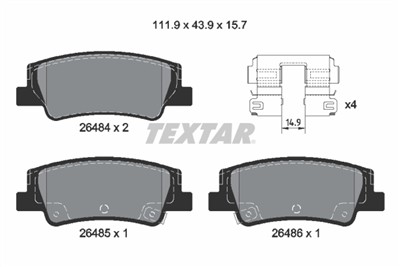 TEXTAR 2648401 Číslo výrobce: 26484. EAN: 4019722582745.