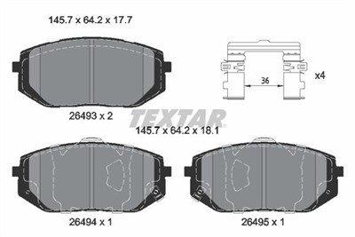 TEXTAR 2649301 Číslo výrobce: 26493. EAN: 4019722571718.