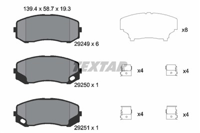 TEXTAR 2924901 Číslo výrobce: 29249. EAN: 4019722305306.