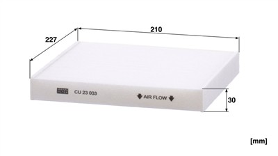 MANN-FILTER CU 23 033 EAN: 4011558766894.