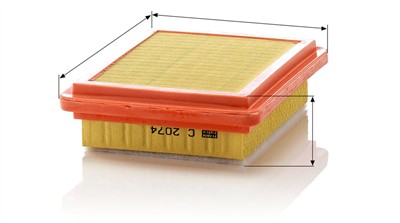 MANN-FILTER C 2074 EAN: 4011558194802.