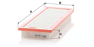 MANN-FILTER C 36 003 EAN: 4011558012977.