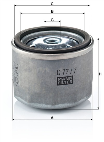 MANN-FILTER C 77/7 EAN: 4011558364700.