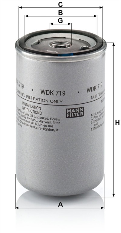 MANN-FILTER WDK 719 EAN: 4011558861407.