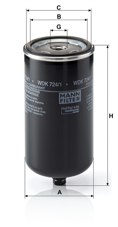MANN-FILTER WDK 724/1 EAN: 4011558861902.