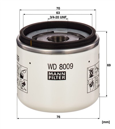 MANN-FILTER WD 8009 EAN: 4011558344535.
